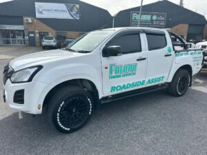 folami branded truck in front of office
